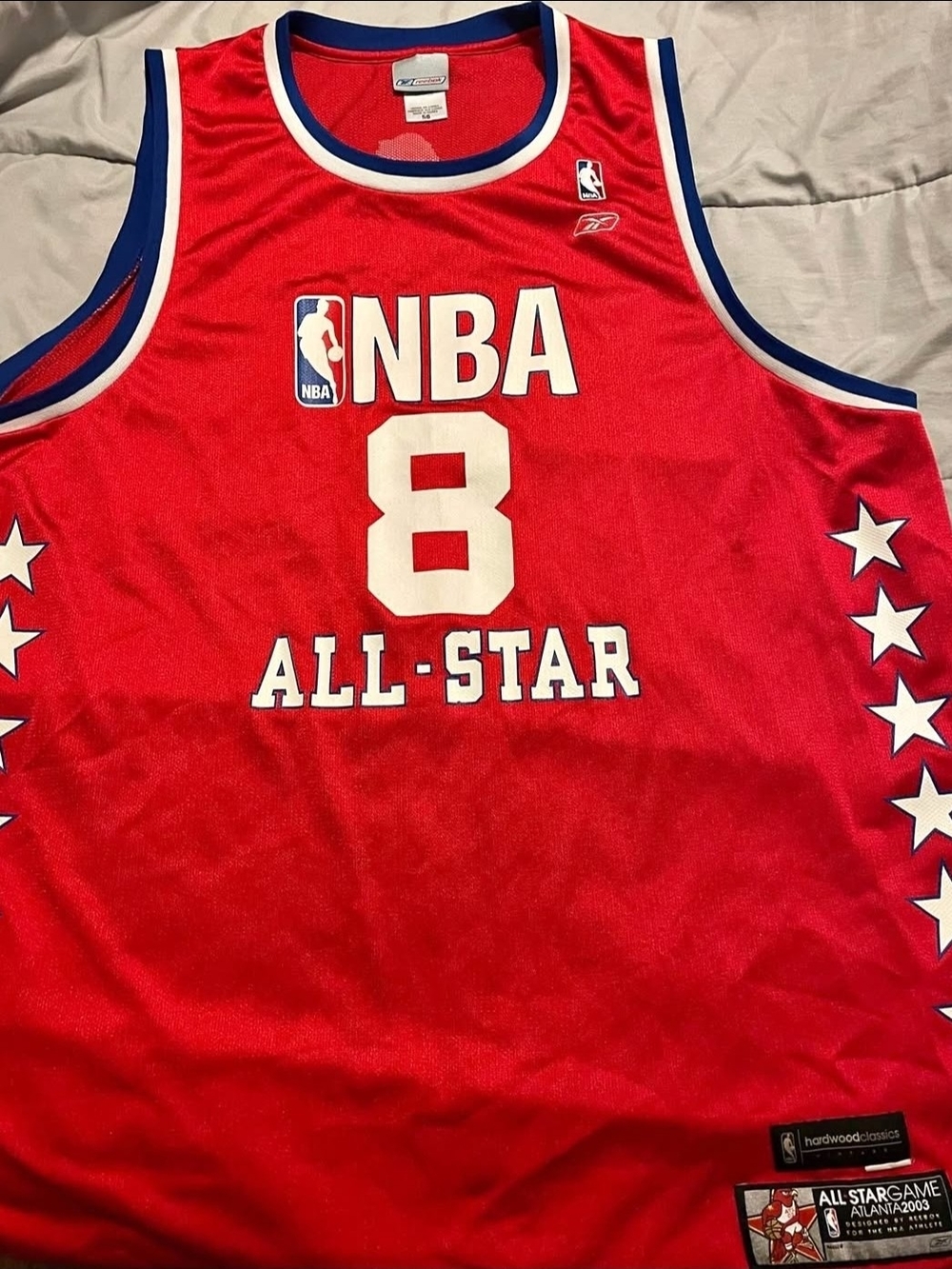 KOBE BRYANT NBA All-Star Red #8 Basketball Jersey - Reebok